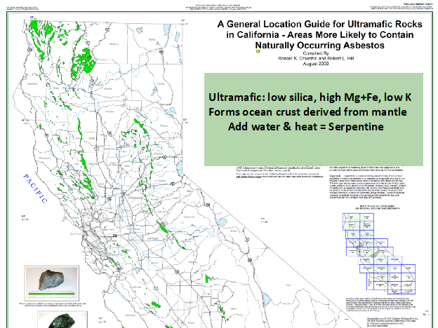 General Location Guide for Ultramafic Rocks in California