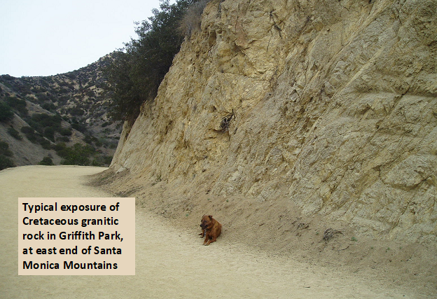 Cretaceous granitic rock in Griffith Park